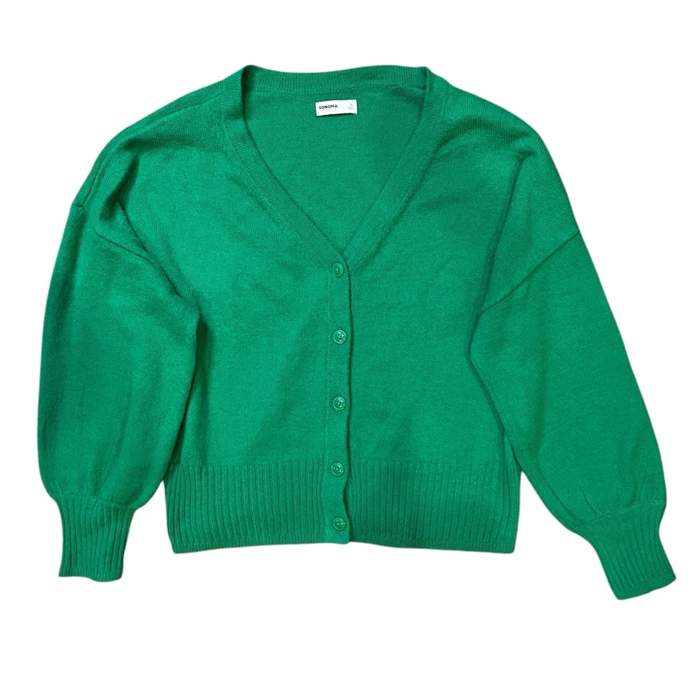 Sonoma Kelly Green Button-Up Cardigan